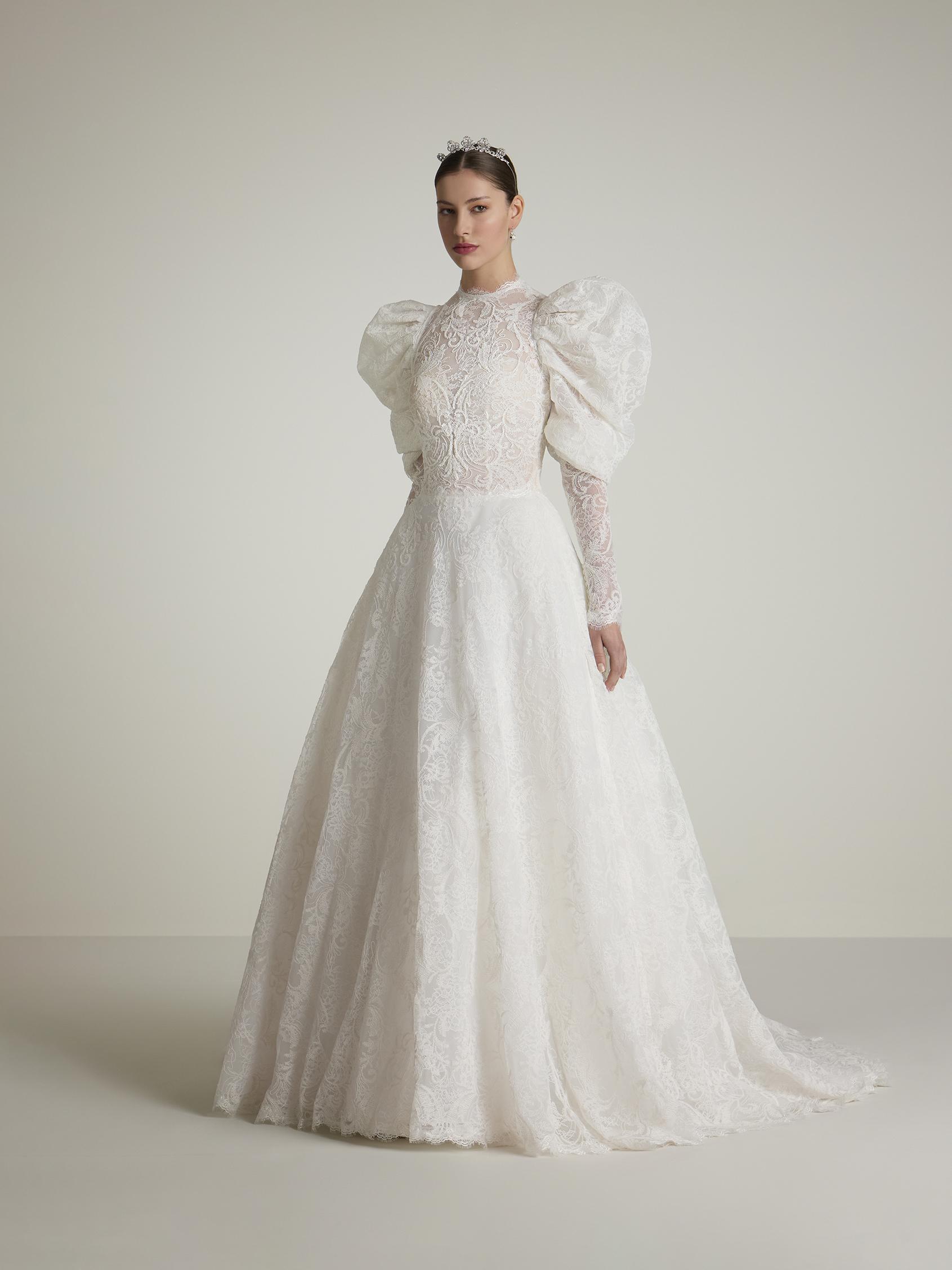 CHARMING Ballgown wedding dress with high neck House of St Patrick