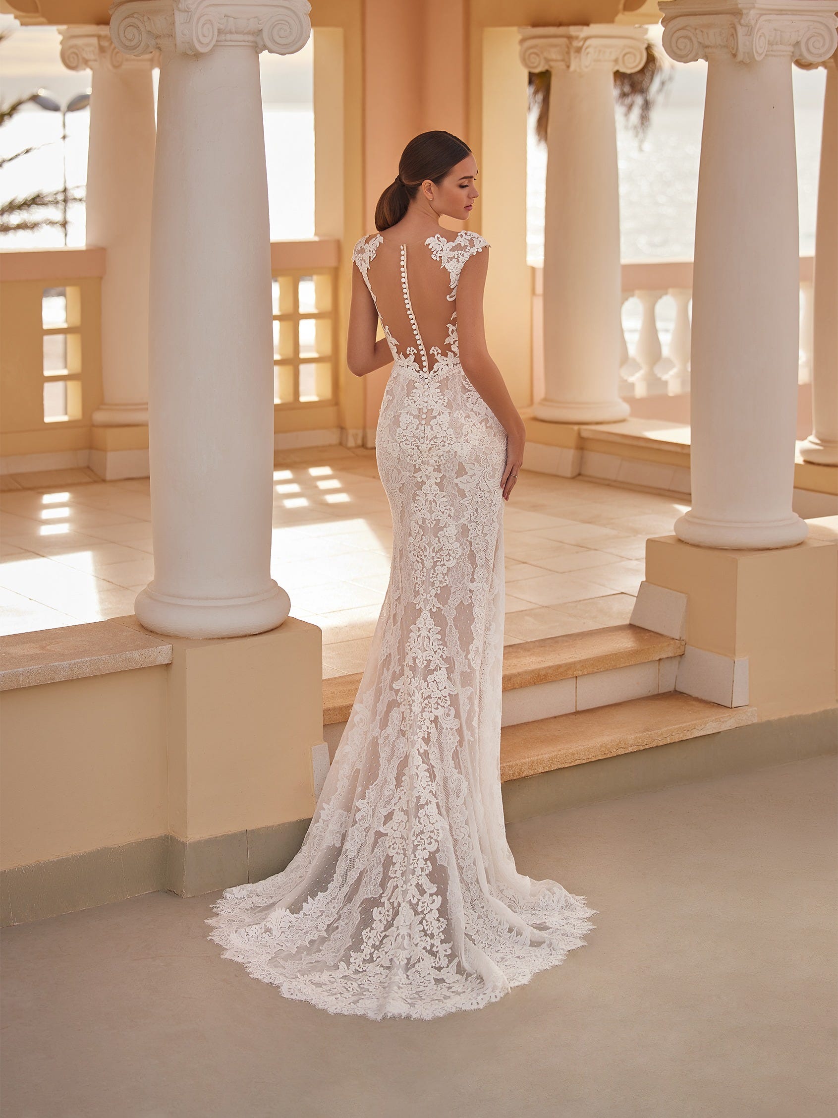 Fishtail wedding dress on sale with long sleeves